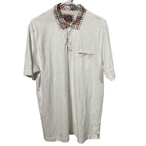 Thomas Dean Men's Short Sleeve Cotton Knit Polo Shirt